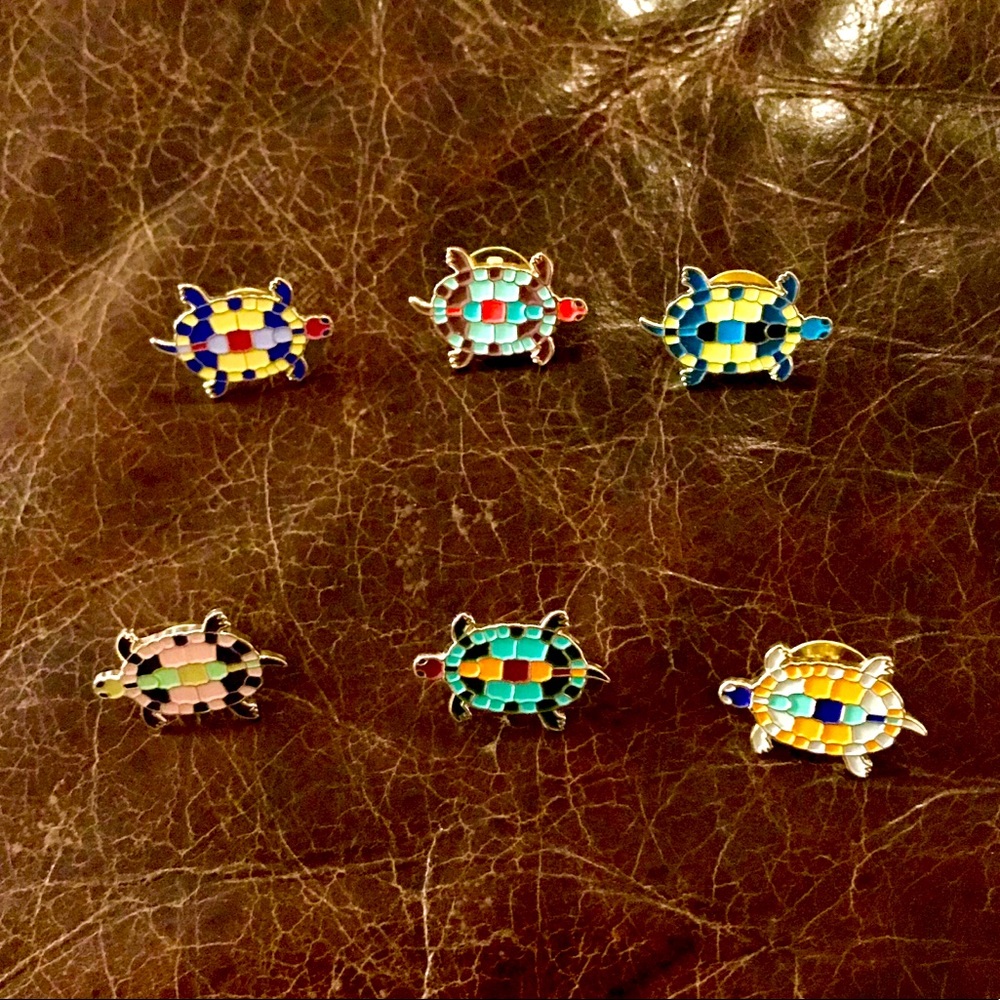 Turtle Pins Grab Bag - 6 Pins - Random Colors - Picture 1 of 1